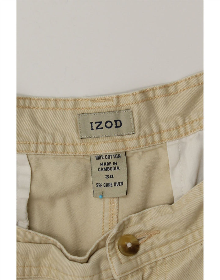 IZOD Muške Cargo kratke hlače W34 Veliki bež pamuk