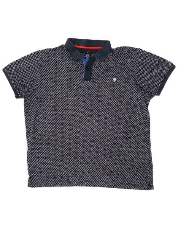 Harmont & Blaine muška polo majica 2XL tamnoplavi geometrijski pamuk