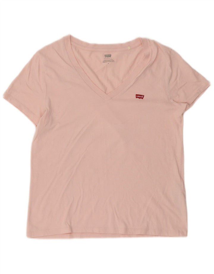Levi's ženska majica kratkih rukava UK 14 srednje ružičasti pamuk