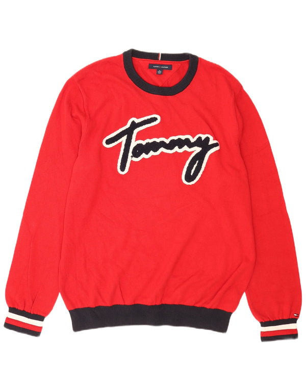 Tommy Hilfiger muški džemper s okruglim izrezom XL, crvena boja