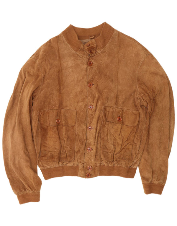 Vintage muška bomber jakna od brušene kože UK 40 velika smeđa