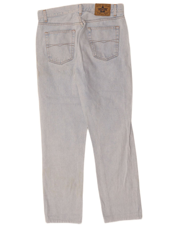 VINTAGE ženske ravne traperice visokog struka W31 L30 plavi pamuk