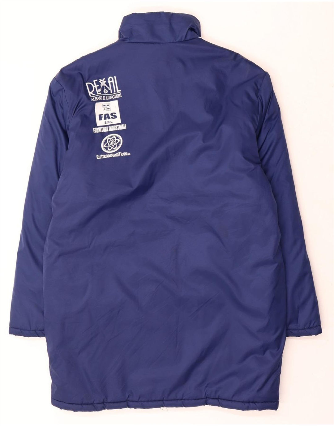 ADIDAS muški grafički podstavljeni kaput UK 38/40 srednje plavi poliamid