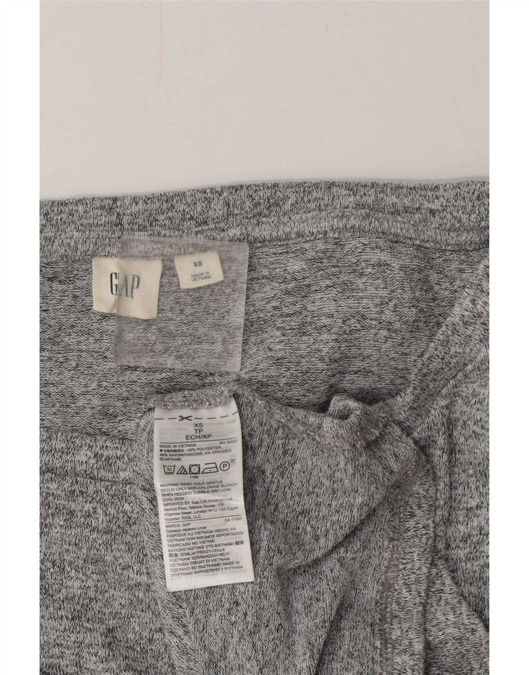 Gap ženska prevelika asimetrična majica tunike UK 6 XS sivi flekasti poliester