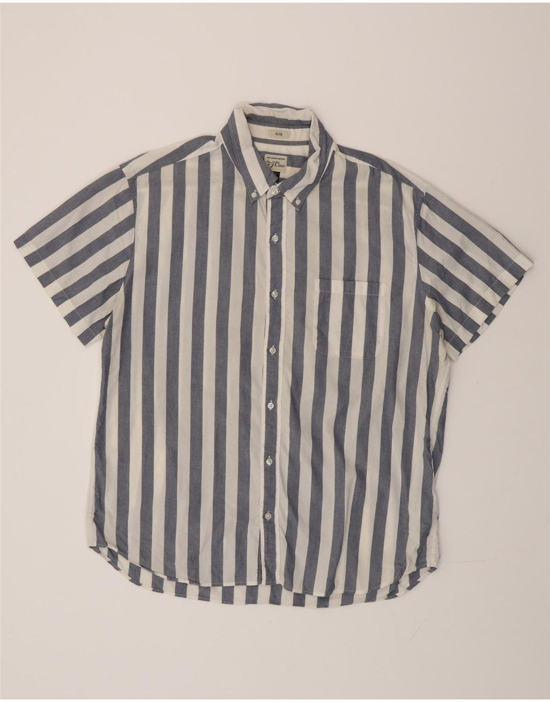 J. CREW Muška uska majica kratkih rukava XL, pamuk na plave pruge