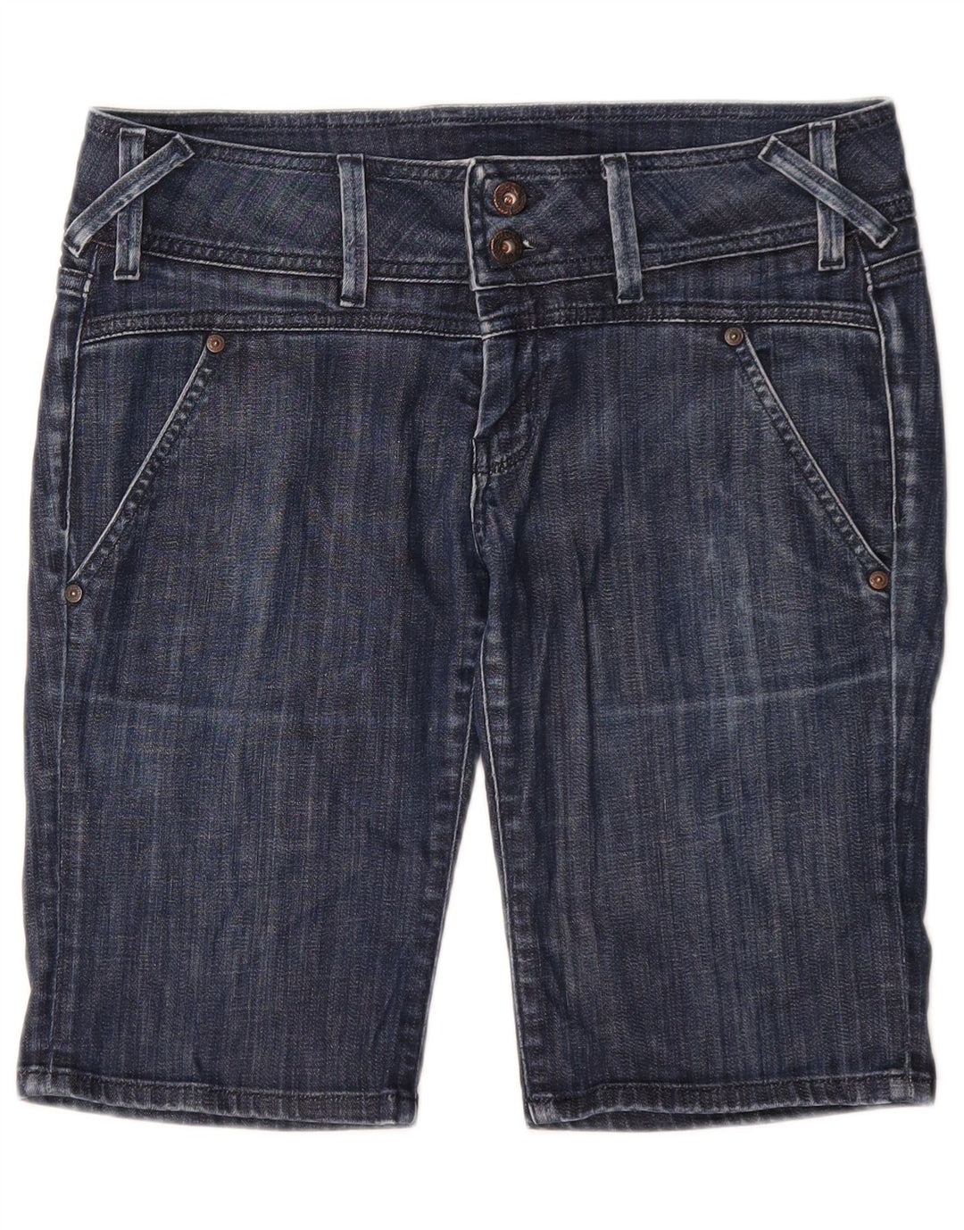 PEPE Jeans Ženske traper kratke hlače W31 srednje tamnoplavi pamuk