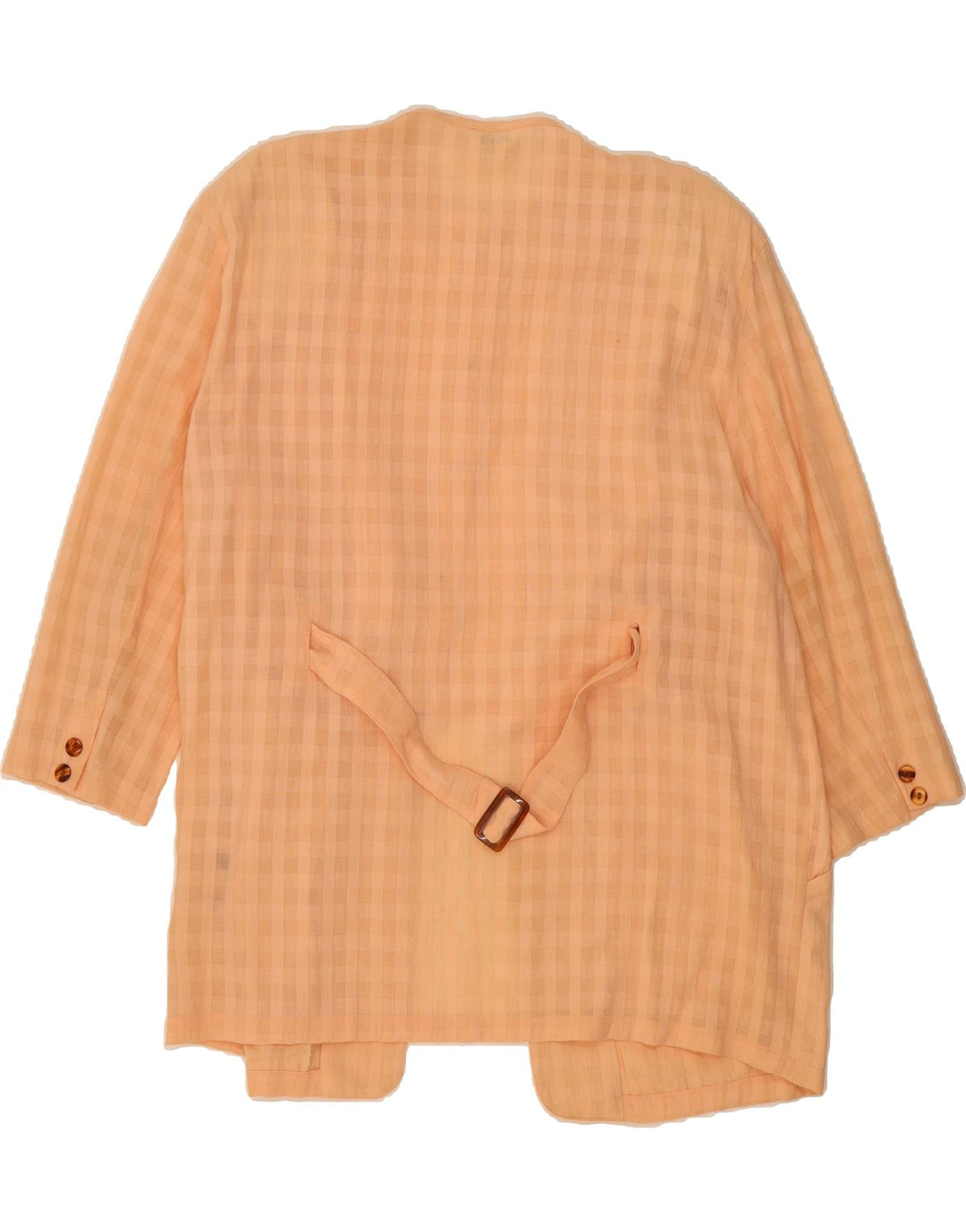 JEAN CLAIRE Womens Cardigan Top EU 44 XL Beige Check Polyester Vintage Jean Claire and Second-Hand Jean Claire from Messina Hembry 