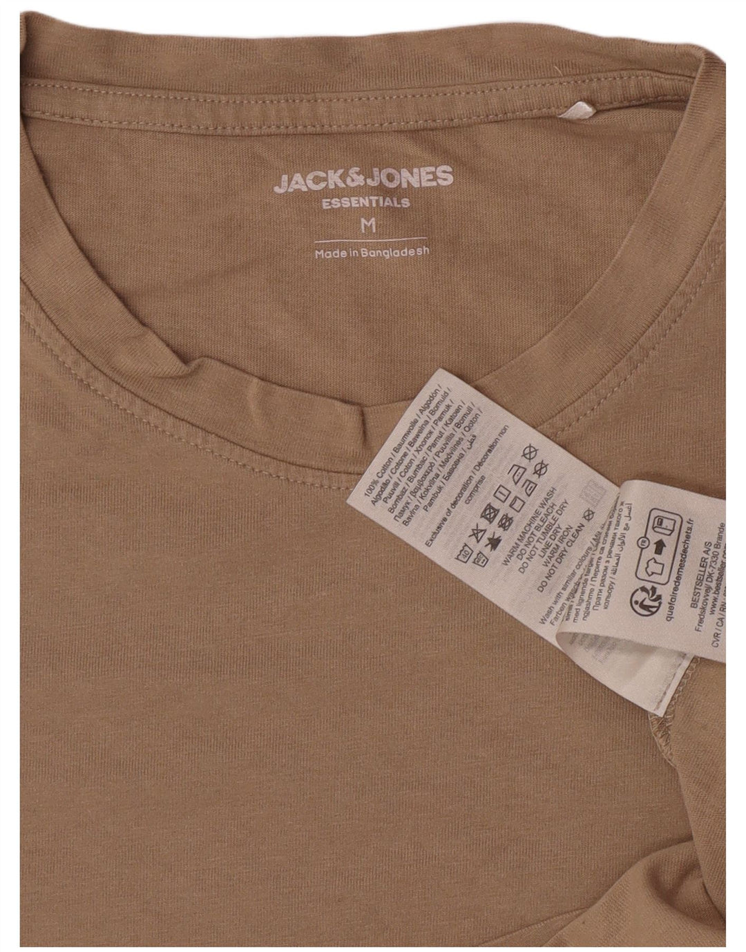 Jack & Jones muška majica kratkih rukava Srednje smeđi pamuk