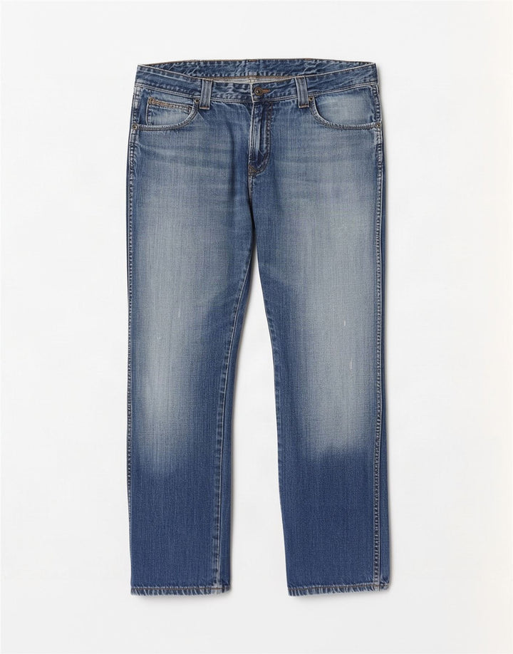Wrangler muške ravne traperice Clyde W36 L30 plavi pamuk