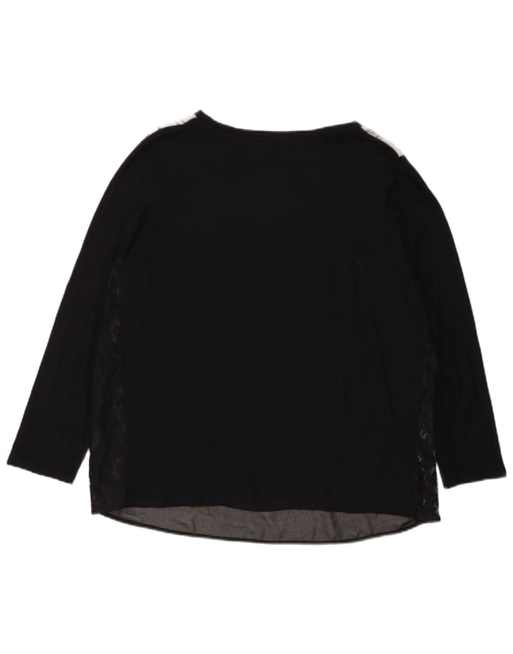 ELENA MIRO Ženska majica dugih rukava s grafikom UK 18 XL crna