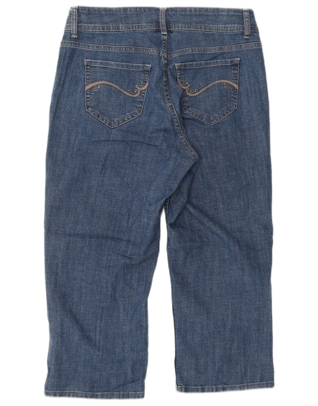 LEE ženske kapri traperice Riders US 8 srednje W32 L20 plavi pamuk