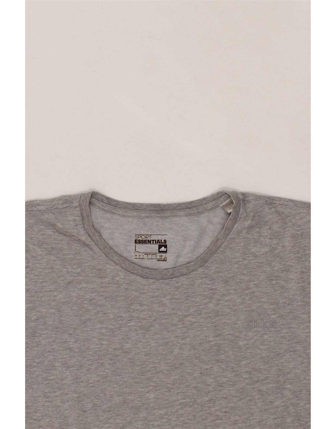 ADIDAS Mens Climalite T-Shirt Top Large Grey Cotton Vintage Adidas and Second-Hand Adidas from Messina Hembry 