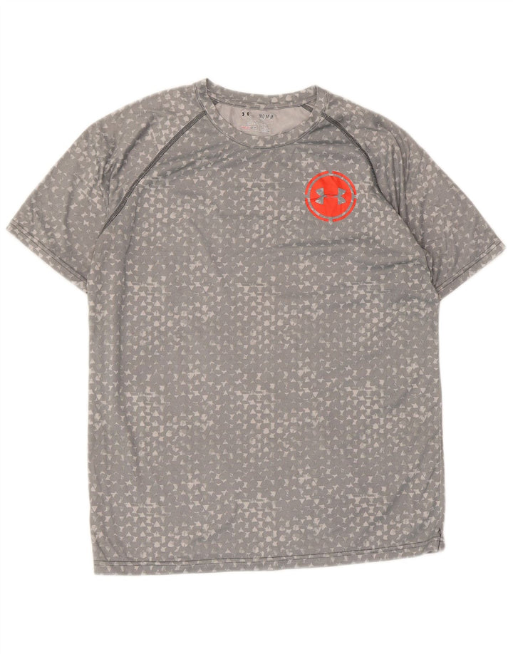 UNDER ARMOUR Muška majica Heat Gear Top srednje siva geometrijska