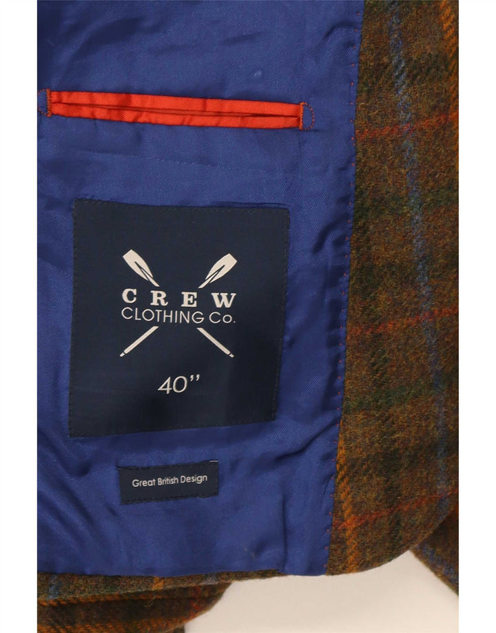 Crew Clothing Muška jakna sa 2 gumba UK 38 Srednje smeđa karirana vuna