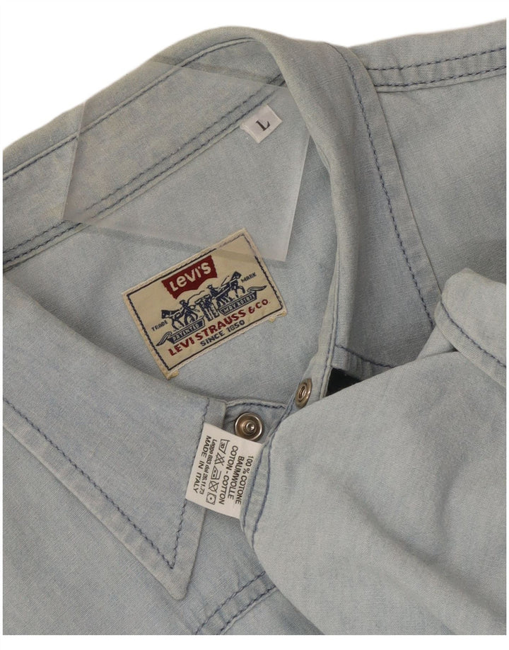 Levi's muška traper košulja velika plava pamuk