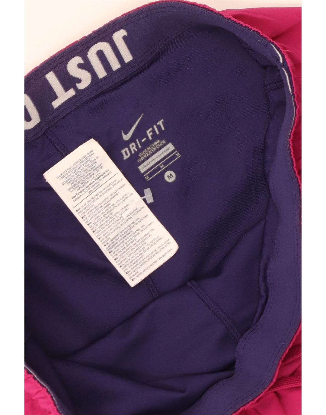 NIKE ženske kratke sportske hlače Dri Fit UK 14 srednje ružičasti poliester