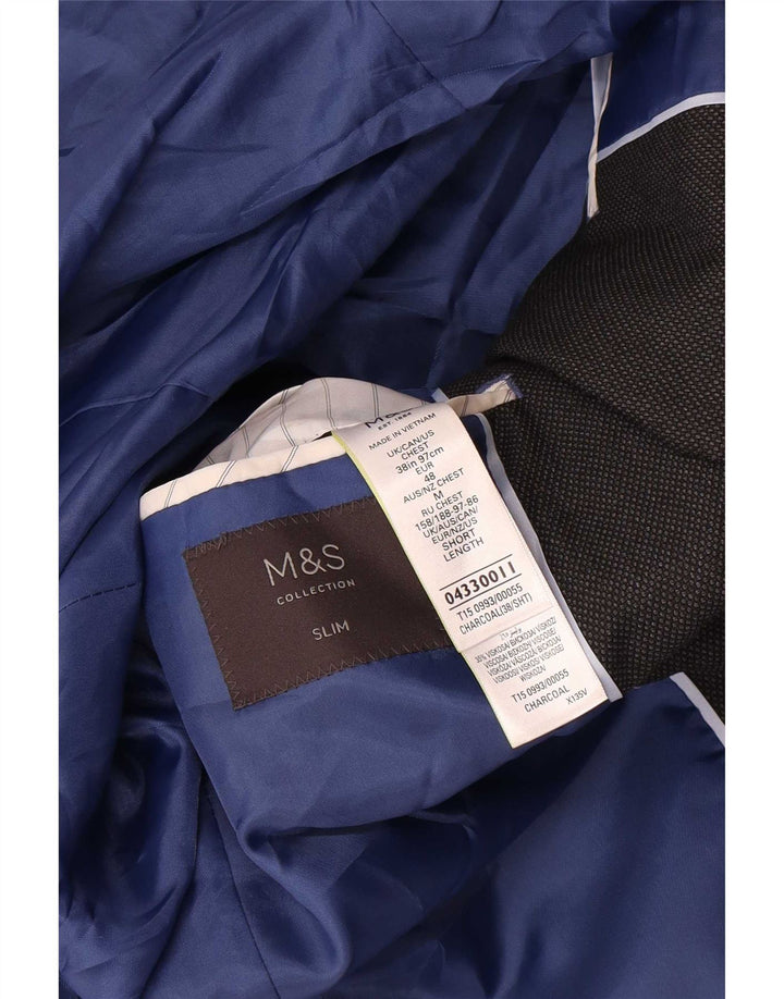 Marks & Spencer muška uska jakna sa 2 gumba UK 38 srednje crna vuna