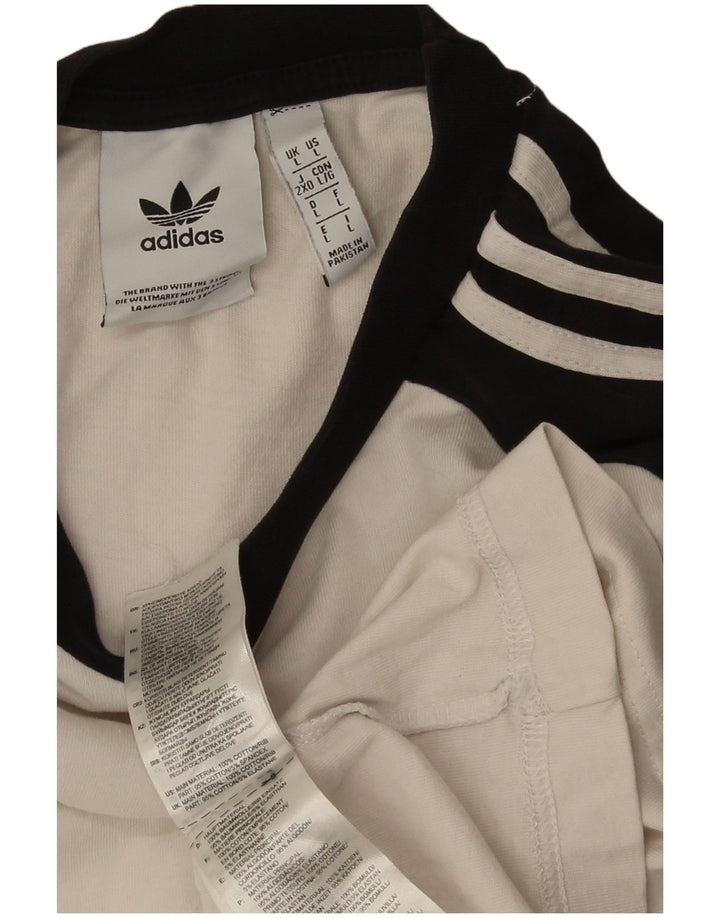 Adidas muška majica dugih rukava, veliki bijeli pamuk u blokovima boja