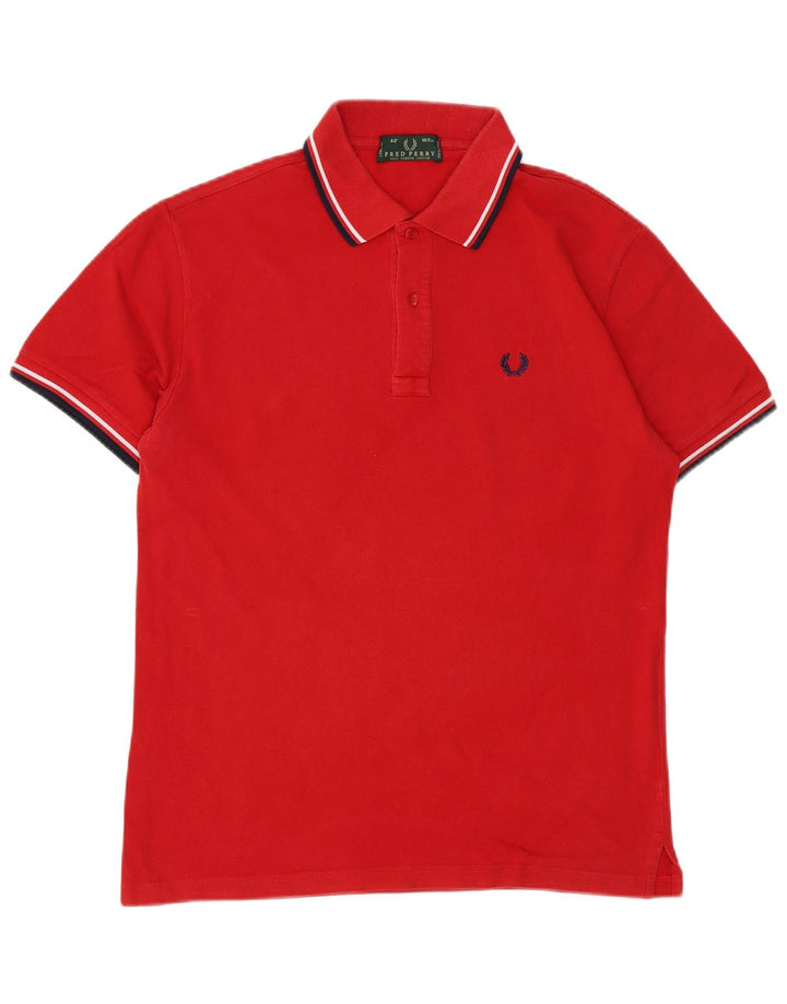 Fred Perry muška polo majica srednje crvene pruge, pamuk
