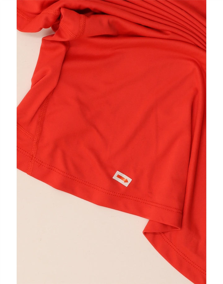 NIKE Womens Dri Fit T-Shirt Top UK 14 Large Red Polyester