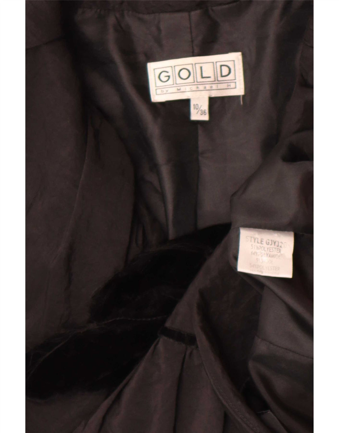 Gold by Michael H Ženska jakna jakna UK 10 Mali crni poliester