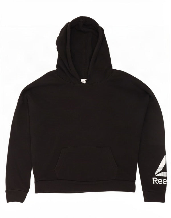 Reebok Ženska majica s kapuljačom Graphic Oversized UK 12/14 Srednje crni pamuk