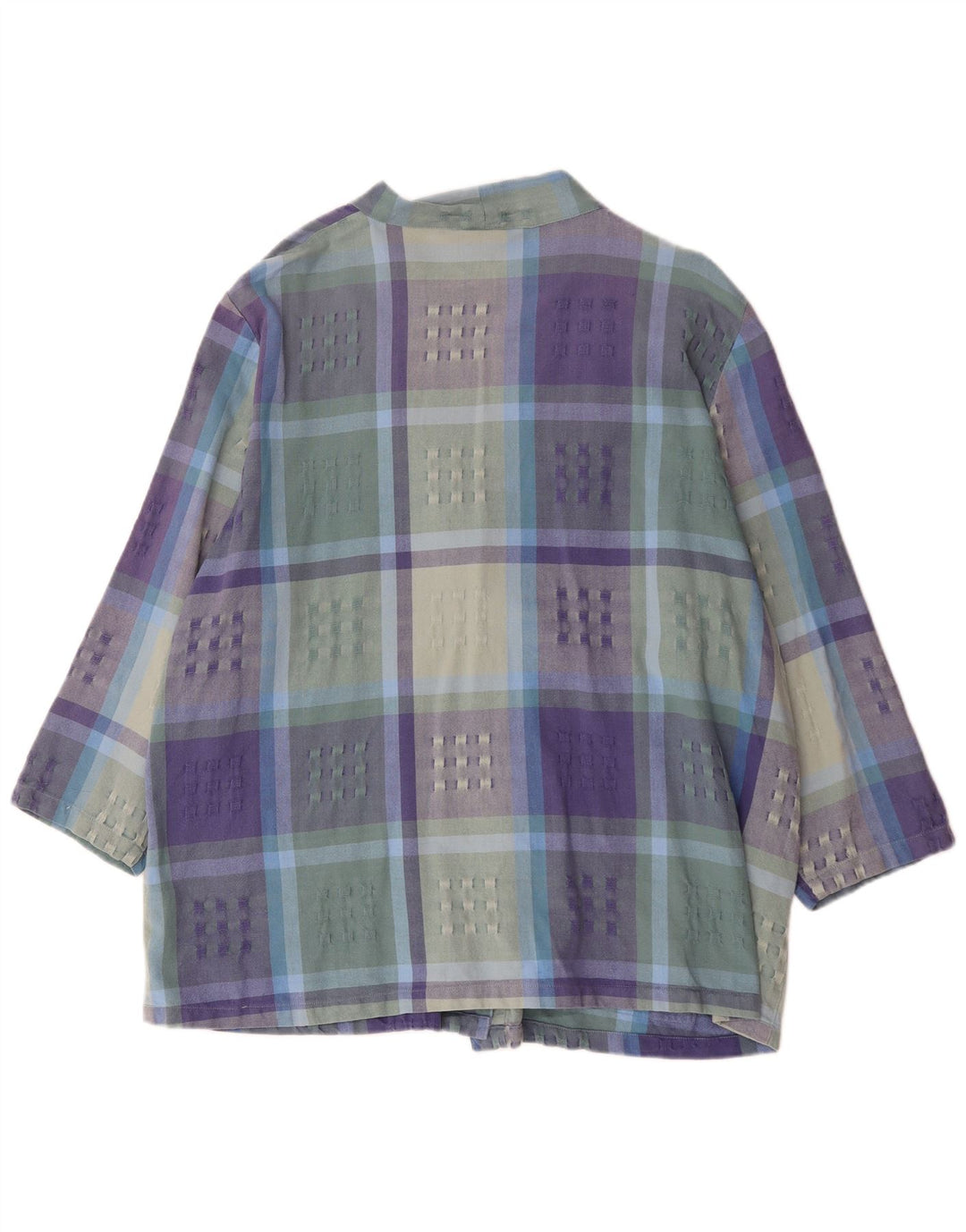 Vintage ženska jakna s 3/4 rukavima IT 52/54 2XL šareni karirani