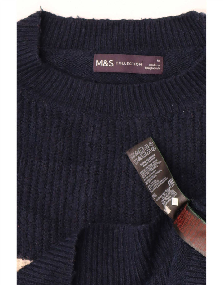 Marks & Spencer ženski džemper s okruglim izrezom UK 14 Srednje tamnoplava