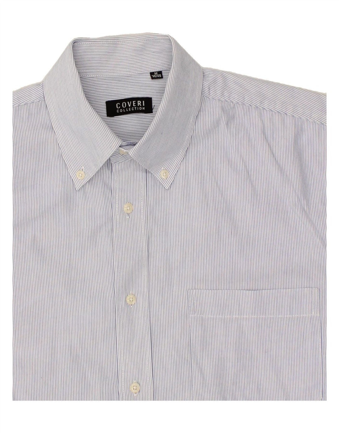 COVERI Mens Shirt Size 38/40 Medium Blue Pinstripe Cotton Vintage Coveri and Second-Hand Coveri from Messina Hembry 