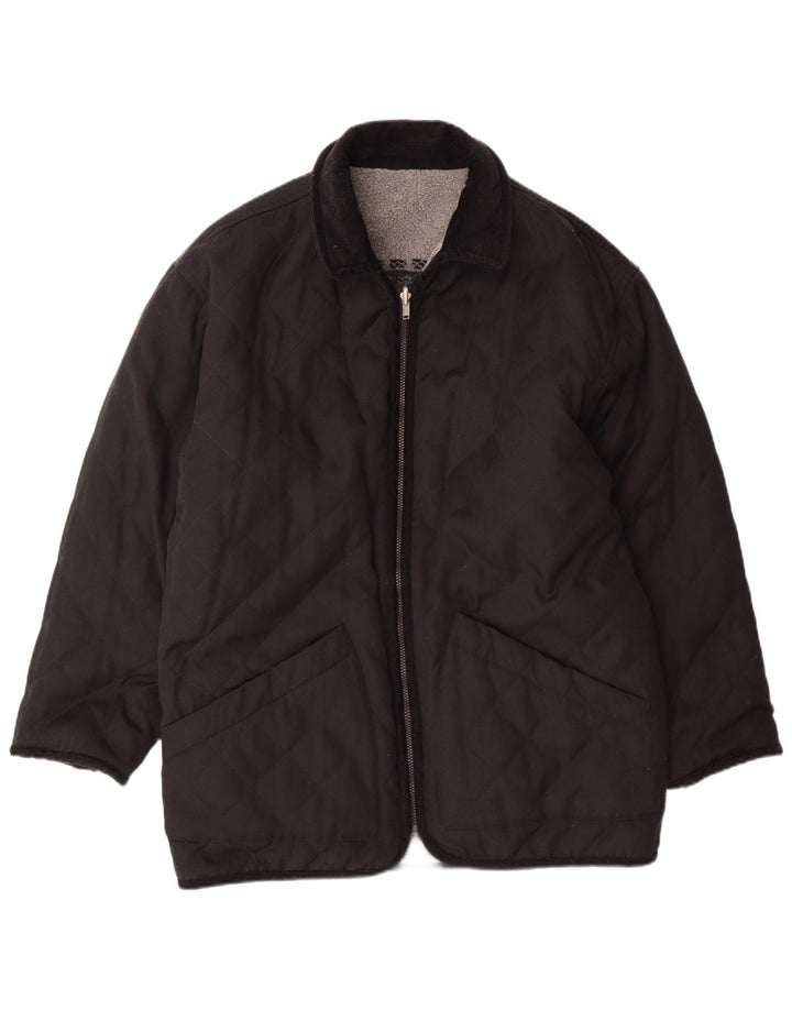 VINTAGE Muška jakna od flisa s grafičkim motivima UK 38 srednje siva Fair Isle