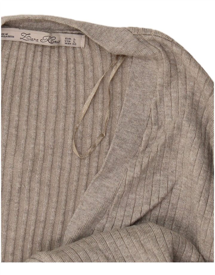 Zara ženski kardigan pulover UK 14 Large Grey