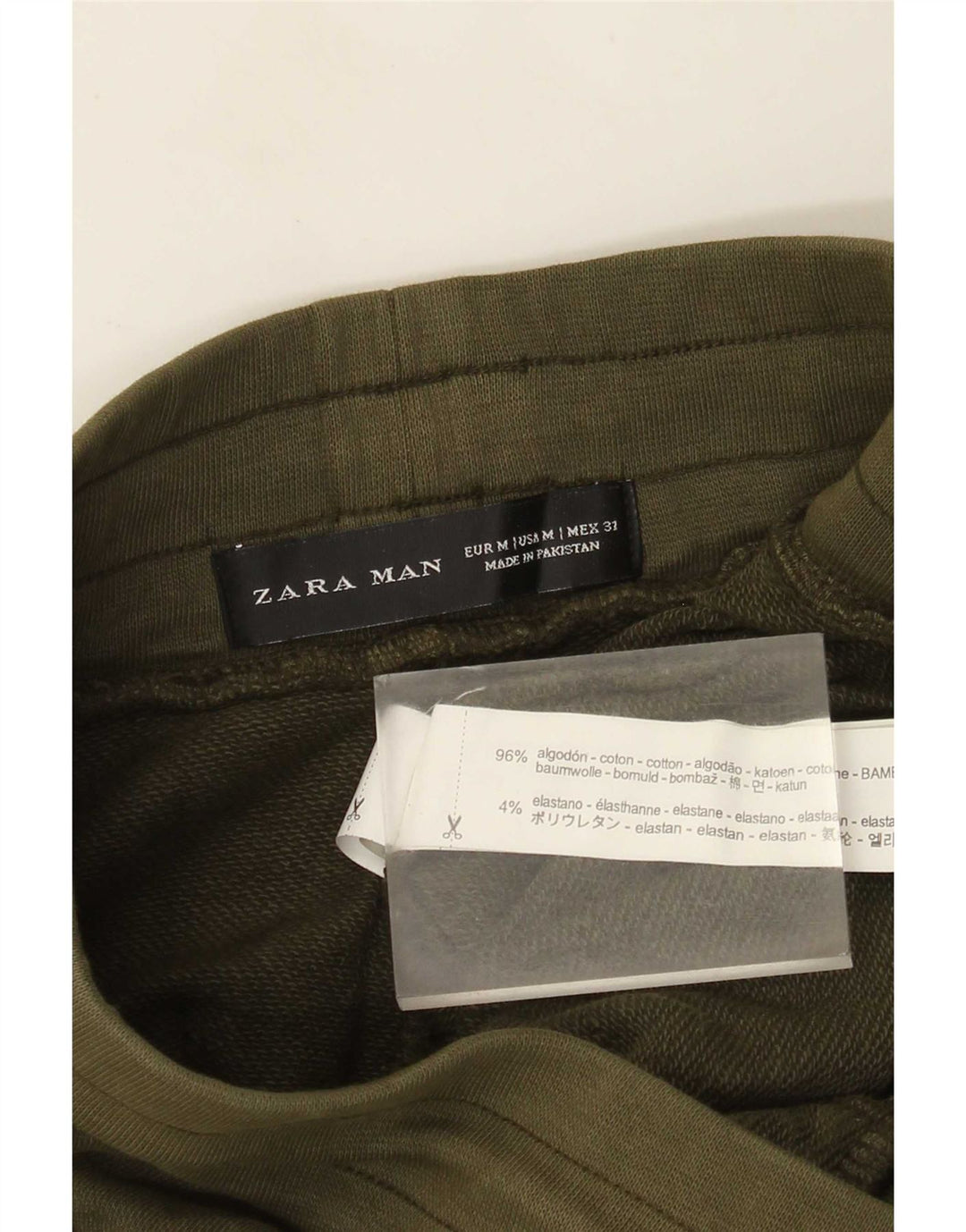 Zara muške trenirke Hlače Joggers Srednji kaki pamuk