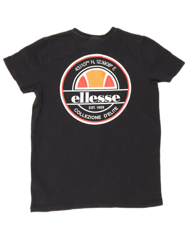 Majica Ellesse Boys Graphic T-Shirt Top 8-9 Years Medium Black Pamuk