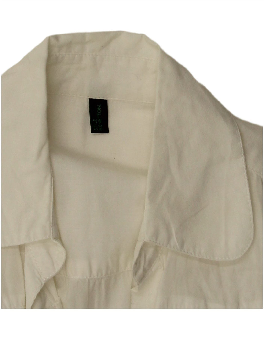 BENETTON Ženska košulja kratkih rukava UK 12 Srednje bijela