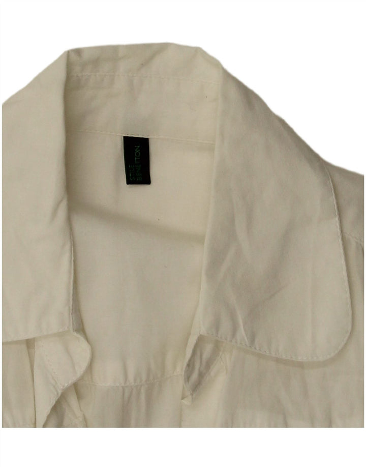 BENETTON Ženska košulja kratkih rukava UK 12 Srednje bijela