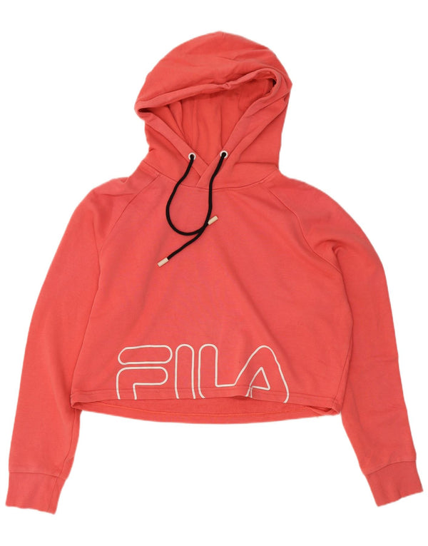 Fila ženska prekomjerna kratka majica s kapuljačom UK 6 XS, ružičasta