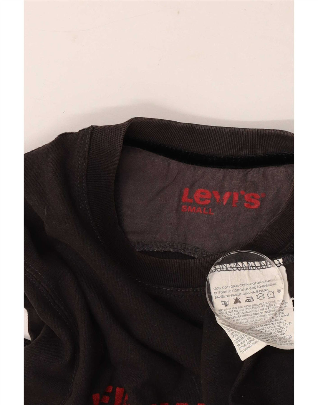 Levi's muška majica dugih rukava s grafikama, mala, crna pamučna