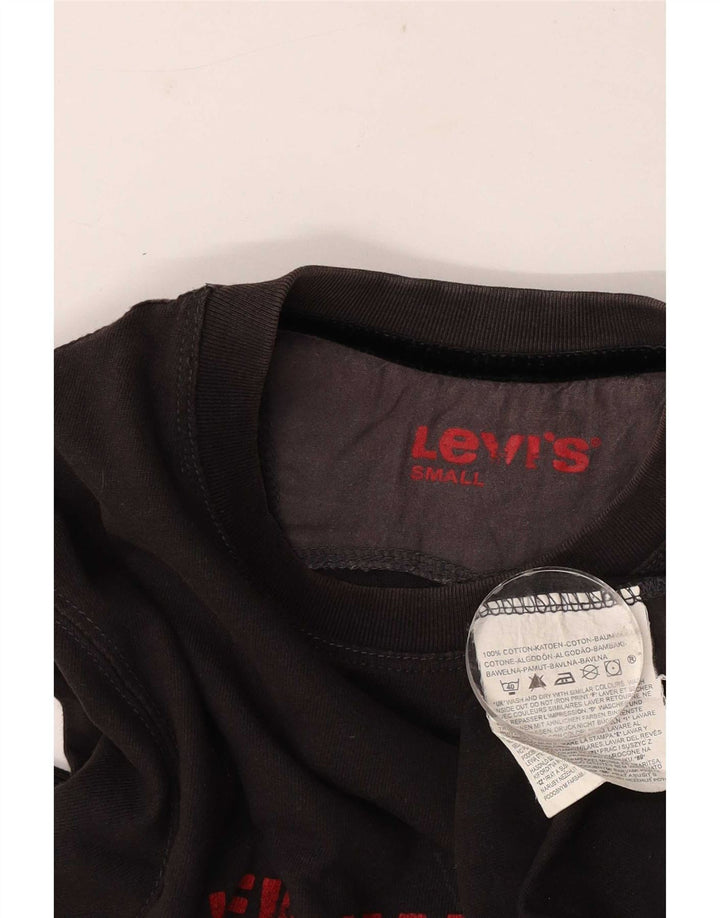 Levi's muška majica dugih rukava s grafikama, mala, crna pamučna