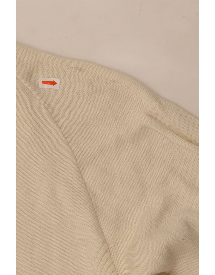 LEVI'S ženski prekomjerni kardigan pulover UK 10 Small Off White Cotton