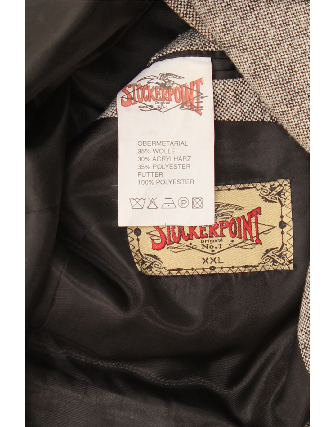 STOCKERPOINT muška jakna sa 2 gumba UK 44 2XL siva vuna