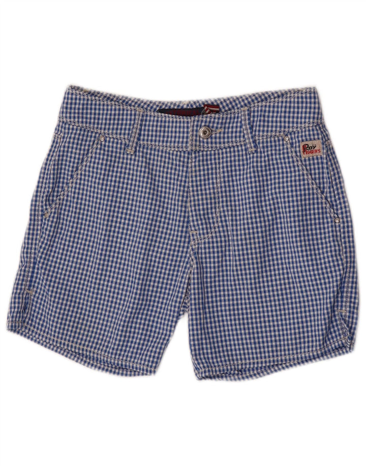 Roy Rogers chino hlače za dječake 11-12 godina W26 plavi gingham poliamid