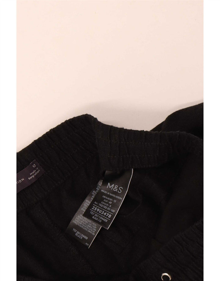 Marks & Spencer ženske chino kratke hlače UK 12 srednje W30 crno platno