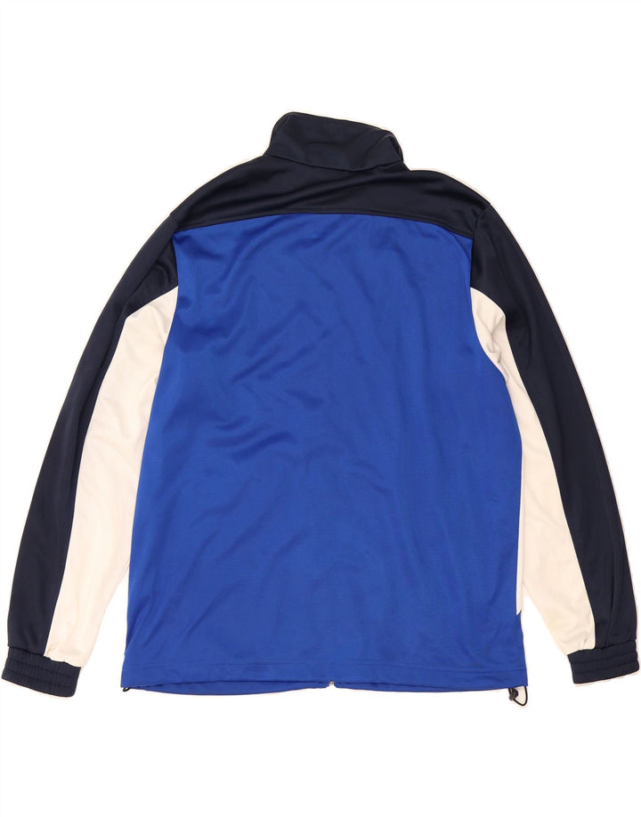 LOTTO Boys Tracksuit Top Jacket 15-16 Years XL Blue Colourblock Polyester Vintage Lotto and Second-Hand Lotto from Messina Hembry 