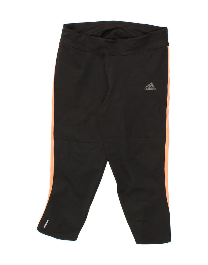 ADIDAS Womens Climacool Capri Leggings UK 8/10 Small  Black Polyester Vintage Adidas and Second-Hand Adidas from Messina Hembry 