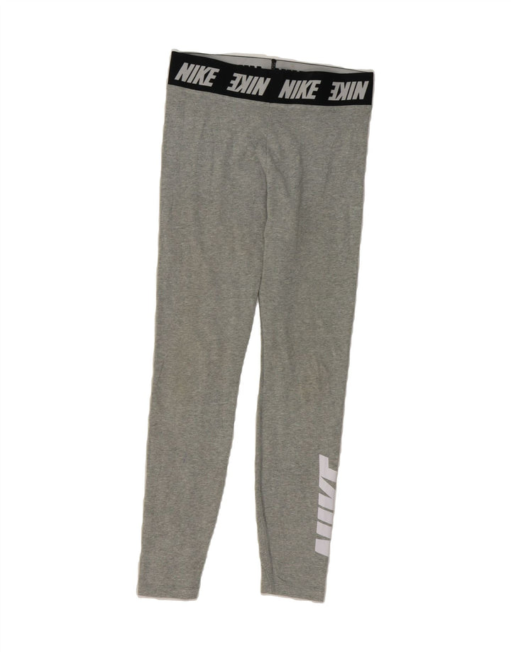NIKE Womens Graphic Leggings UK 12 Medium  Grey Cotton Vintage Nike and Second-Hand Nike from Messina Hembry 