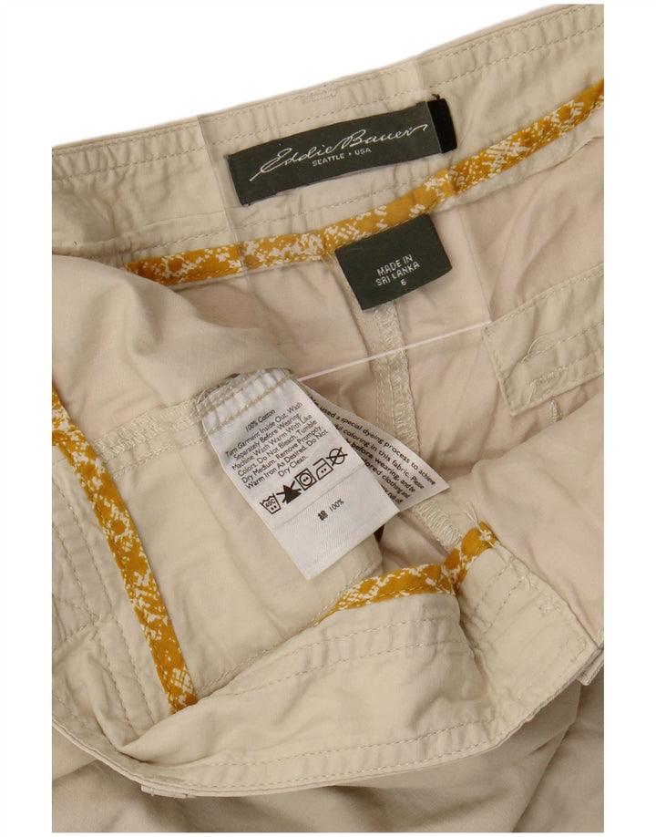 EDDIE BAUER Ženske chino kratke hlače US 6 srednje W34 bež pamuk