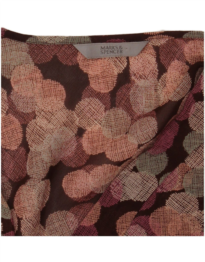 MARKS & SPENCER Ženska majica bez rukava UK 12 srednje ljubičasta geometrijska