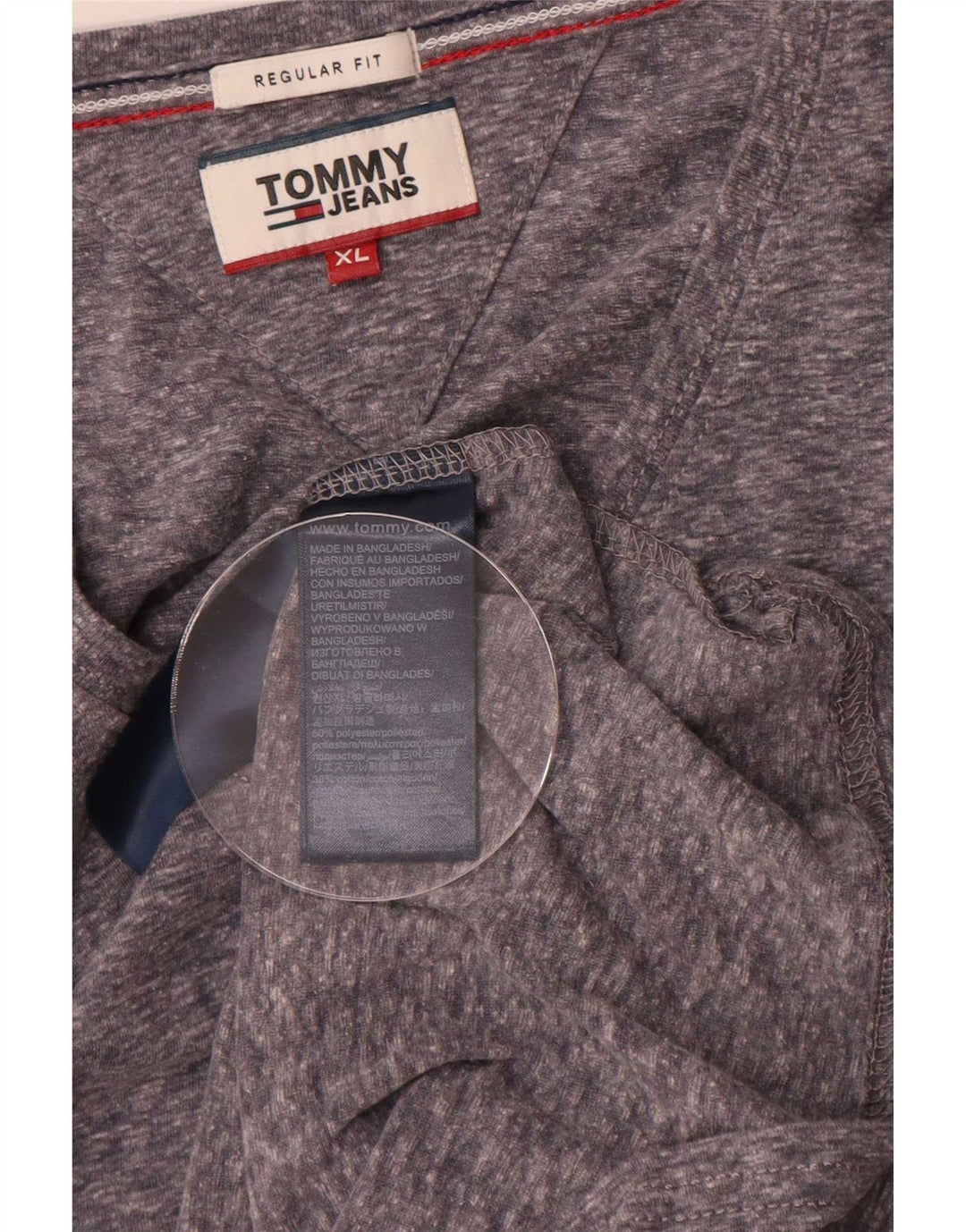 Tommy Hilfiger muška majica kratkih rukava standardnog kroja XL sivi flekasti poliester