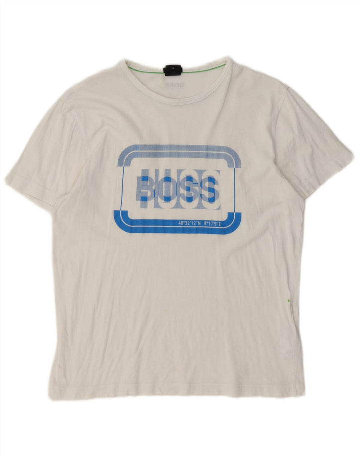 Muška majica kratkih rukava Hugo Boss Regular kroja, srednji bijeli pamuk
