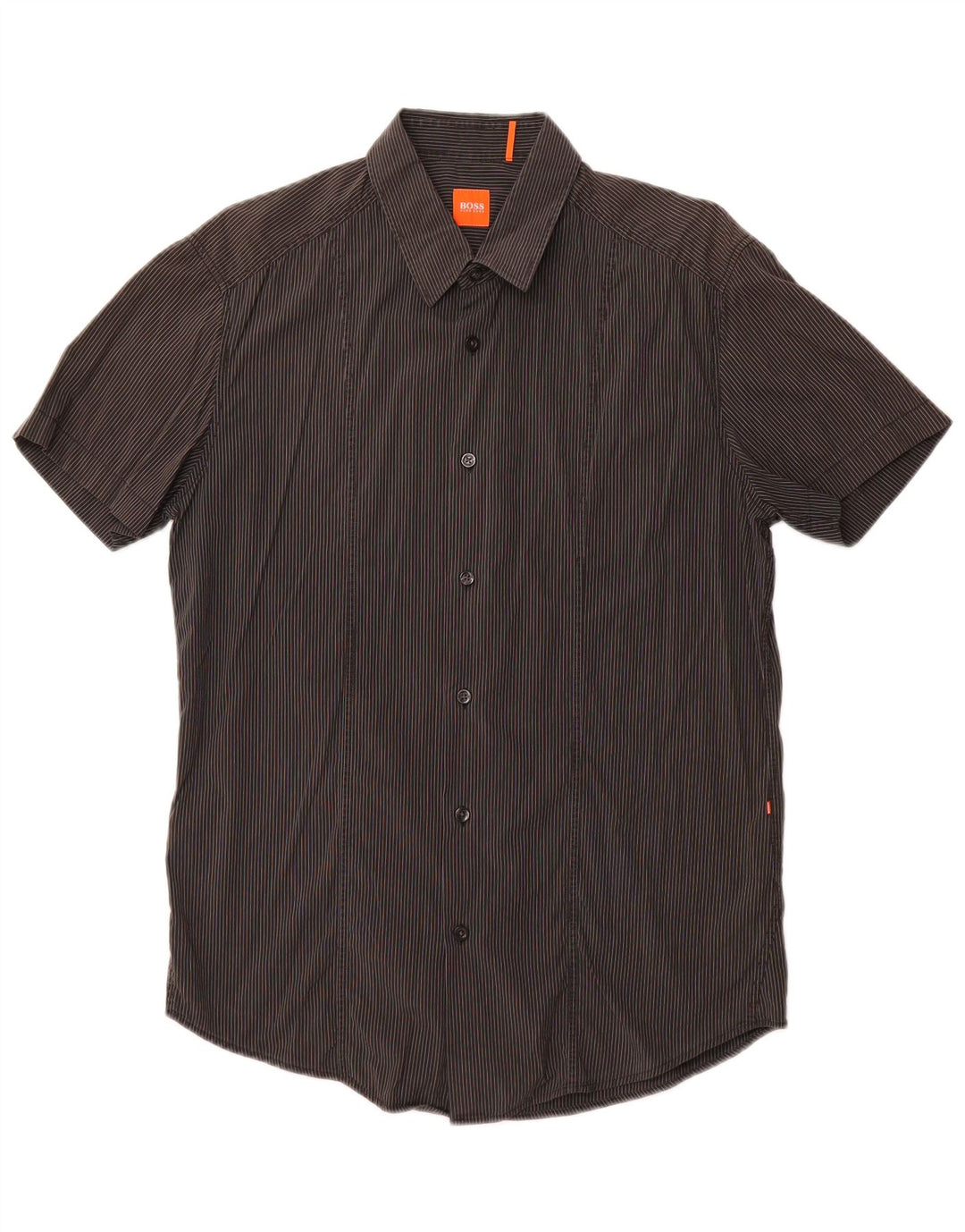 HUGO BOSS Muška košulja kratkih rukava, pamuk s velikim sivim prugama